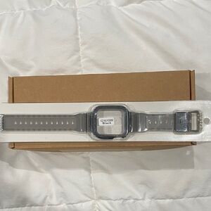 Silver Smartwatch Case with Adjustable Strap